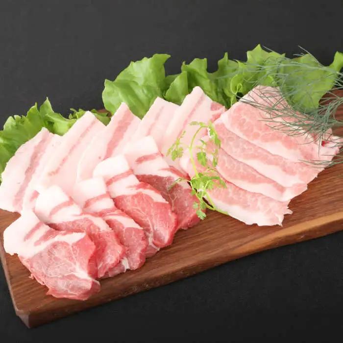 肥前さくらポーク 焼肉食べ比べセット 小分け3種 計1kg / 佐賀県 / 株式会社そよかぜ館 [41AAAL004]