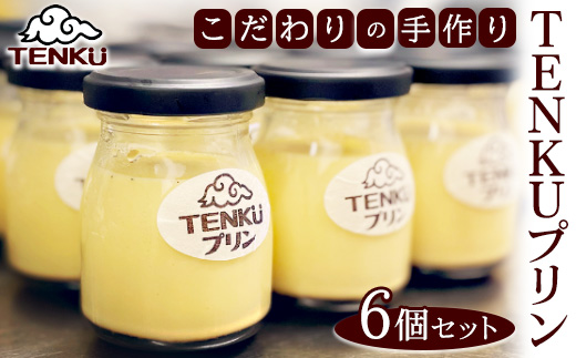こだわりの手作りTENKUプリン6個セット（カスタード3個＋プレミアム3個） ※北海道・沖縄・離島への配送不可