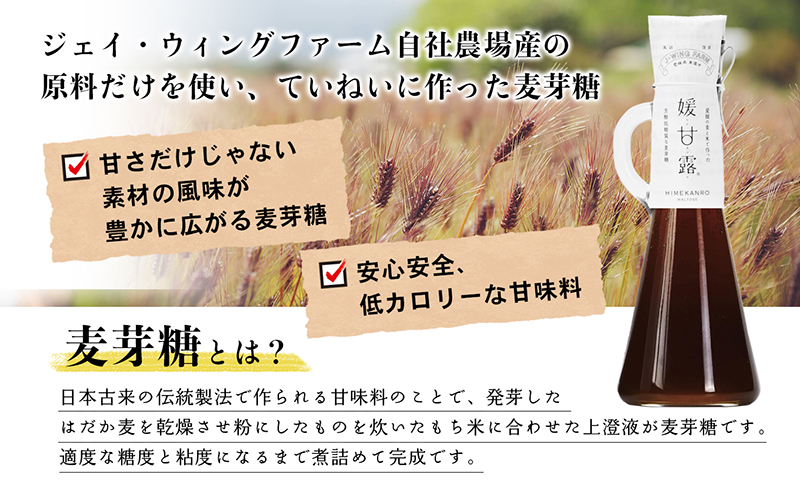 媛甘露（黒米） 加工食品 調味料 麦芽糖 安心 安全 低カロ