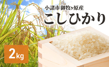 コシヒカリ 小諸 御牧ヶ原産 精米 2kg コシヒカリ 
