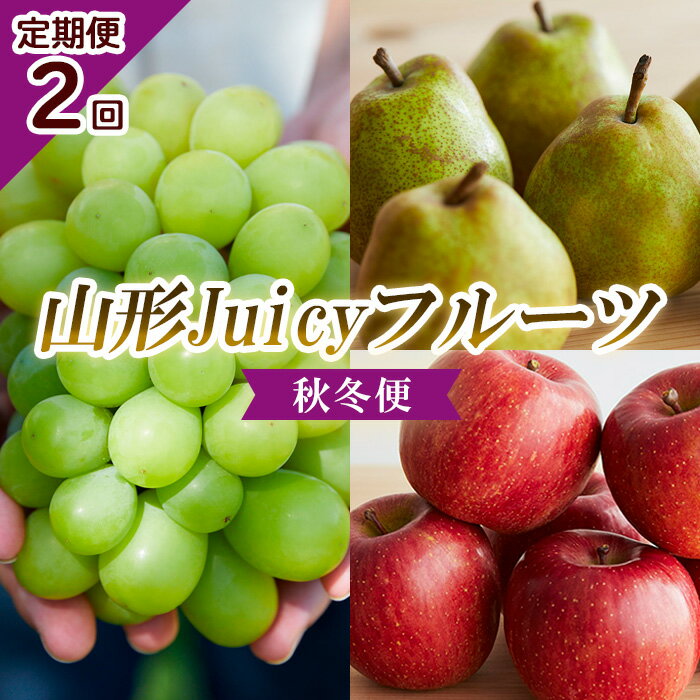 【ふるさと納税】【定期便2回】山形 Juicyフルーツ 秋冬便 【令和7年産先行予約】FU23-925 くだもの 果物 フルーツ 山形 山形県 山形市 2025年産