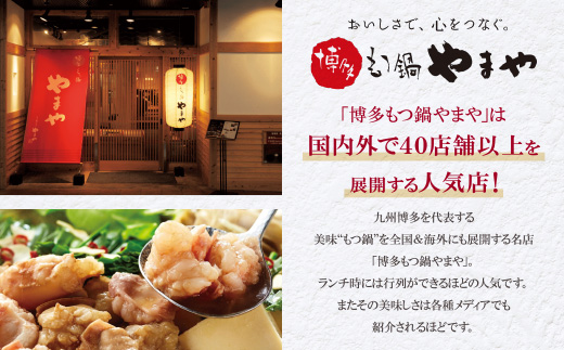 やまや 大容量・博多もつ鍋(あごだし醤油味)5～6人前  ちゃんぽん麺付き