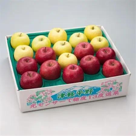 【令和8年産・先行予約】糖度13度選果 サンふじ＆王林 約4.3kg　鮮度保持剤・保存用ポリ袋付_果物・フルーツ りんご  リンゴ 林檎_【配送不可地域：離島・沖縄県】【1508208】