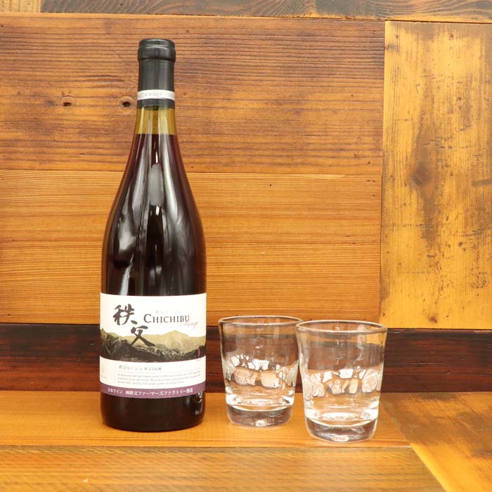 【ふるさと納税】 秩父ルージュとグラスのセット ／ お酒 赤ワイン ベリー 手作り 送料無料 埼玉県 No.448