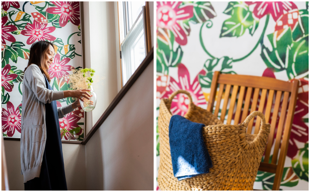 紅型壁紙 2m FORZA フォルザ | 紅琉 BINRYU アラヤプランニング株式会社 | 沖縄 伝統工芸 びんがた 紅型 | 防炎 抗菌 壁紙 | テキスタイル インテリア モダン ナチュラル |