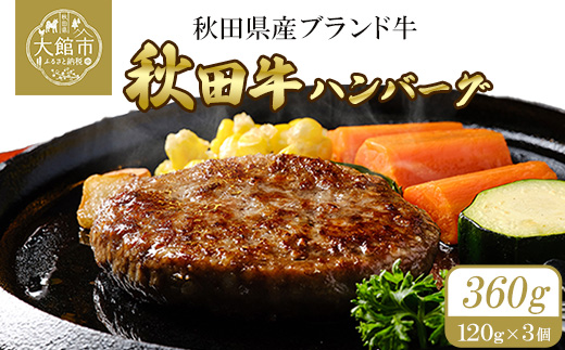 秋田牛ハンバーグ 360g（120g×3個）60P2603