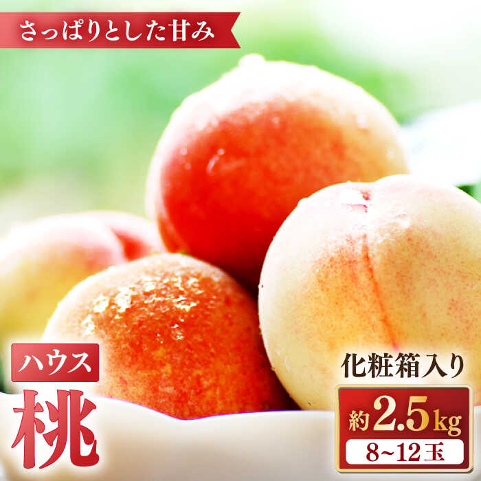 【ふるさと納税】【2026年5月下旬～発送】桃 特別栽培ハウスもも 約2.5kg 化粧箱入り / 桃 もも モモ フルーツ 果物 旬 / 南島原市 / ふくはちファーム / 福島農園 [SBS006]