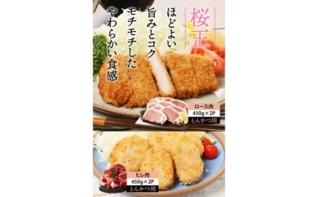 29309A_美味しい豚肉「桜王」ロース＆ヒレ/とんかつ用1.8kg・通