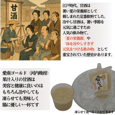 ふるさと納税 愛南町 定期便 愛南ゴールド 入り 甘酒 (170g×20本) 3回 あま酒 愛媛県 愛南町 愛なんよ |  | 02