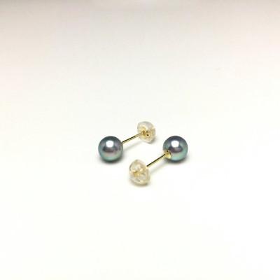 ふるさと納税 志摩市 老舗の真珠専門店・高品質 アコヤ真珠 ブルーピアス 5.0〜5.5ミリ K18YG |  | 01