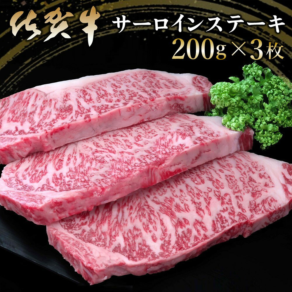 【ふるさと納税】佐賀牛 サーロインステーキ 200g×3枚【佐賀牛 サーロインステーキ ステーキ肉 濃厚 サシ 美味しい 絶品 やわらか クリスマス パーティー イベント お祝い ブランド肉】 C-R030004