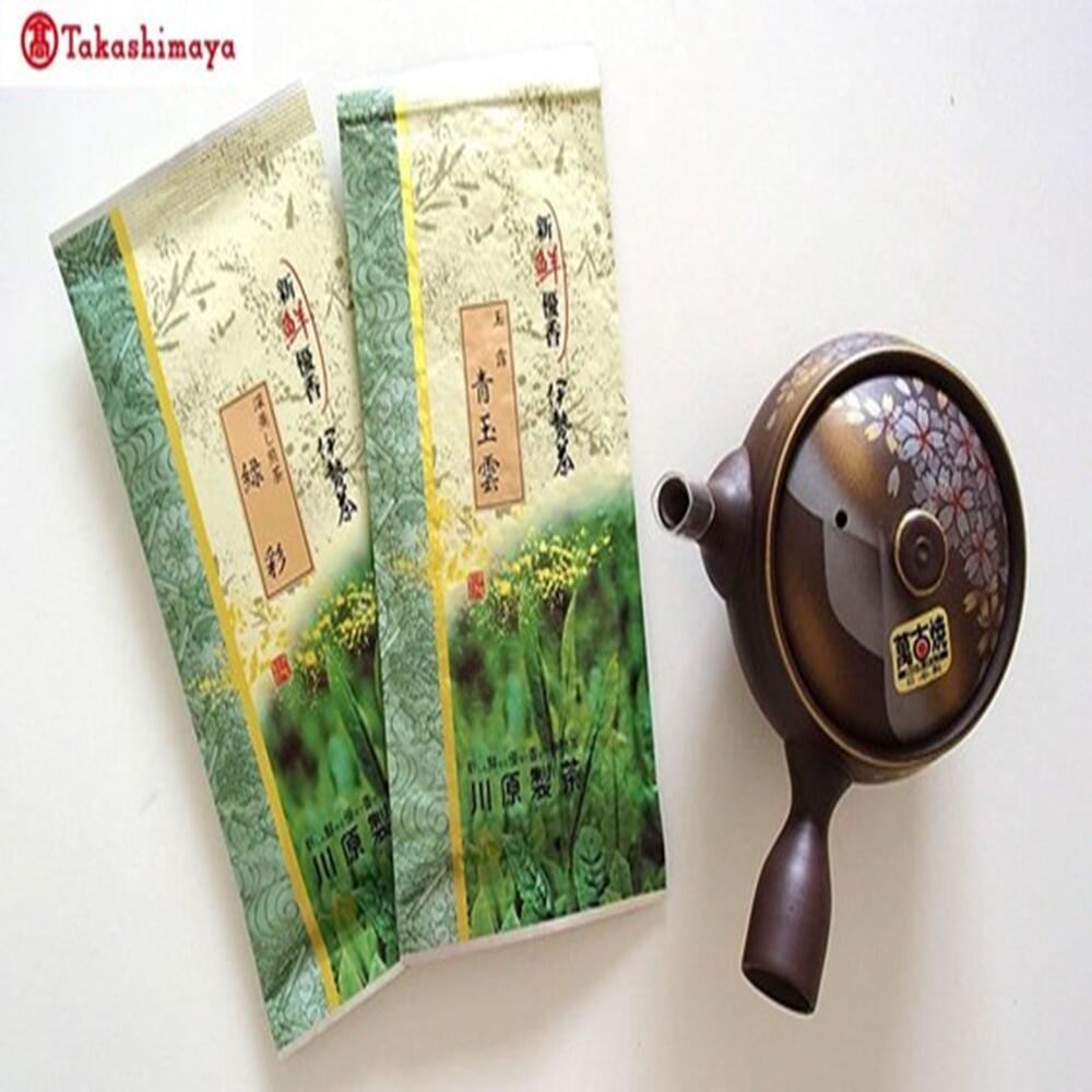 【ふるさと納税】【高島屋選定品】＜川原製茶＞煎茶と急須セット　玉露・深蒸し煎茶 TSY-04-05