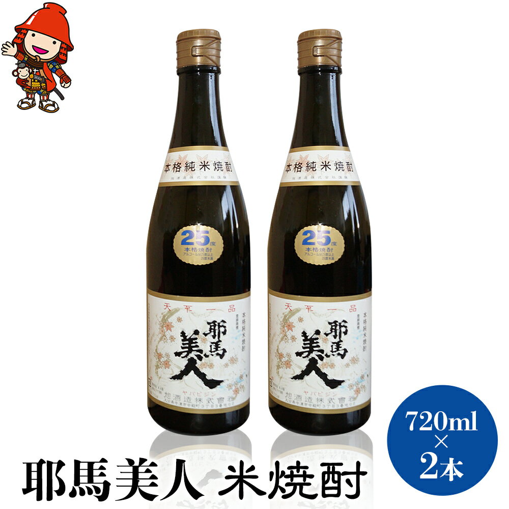 【ふるさと納税】「耶馬美人」 720ml 25度 米 2本セット | お酒 耶馬美人 日本酒 地酒 焼酎 米焼酎 酒 アルコール 一升瓶 大分県産 大分県 中津市 送料無料