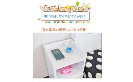 【ベットやソファの横に便利な棚】サイズと色が選べるナイトテーブル・サイドテーブル（エッセ）(ホワイト・幅37.5cm)