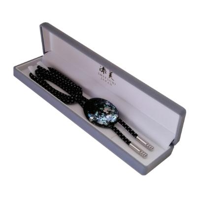ふるさと納税 海南市 漆器のループタイ　彩箔　ブルー