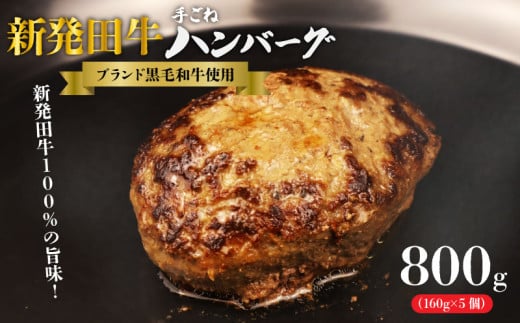 国産 牛 100％使用 真空 生ハンバーグ 5個入 160×5個 計800g 先崎畜産 新発田牛 【肉 加工品 国産 牛 100% 手捏ね 手ごね 生 ハンバーグ 冷凍 5個  800g のし 熨斗