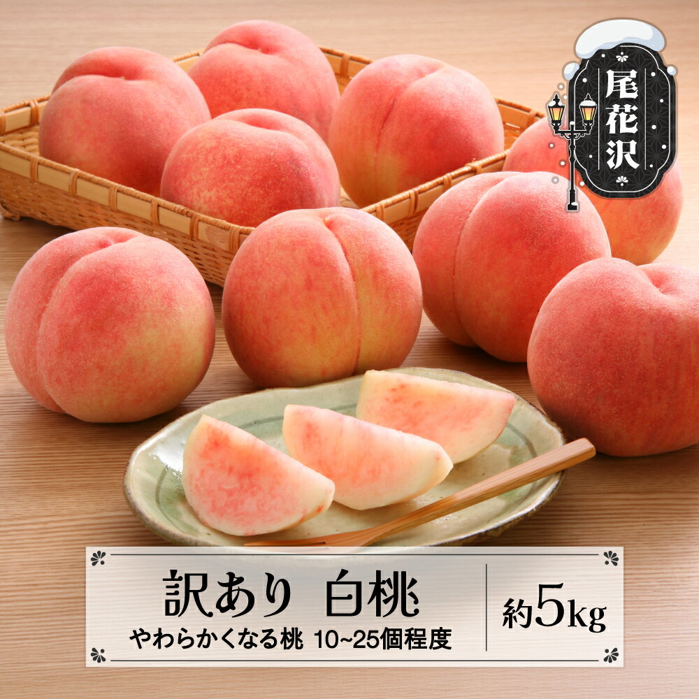 【ふるさと納税】先行予約 訳あり 桃 白桃 無印品 約5kg (10~25個程度) 8月上旬~10月中旬頃発送 山形県産 フルーツ 果物 くだもの もも モモ 2025年産 令和7年産 佐竹物産 sb-mohtw5※沖縄・離島への配送不可