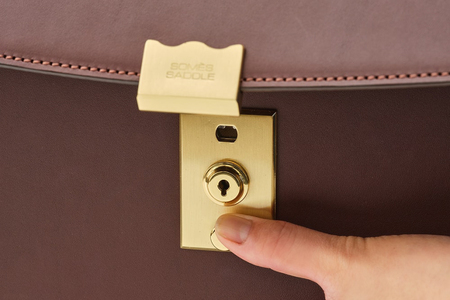 SOMES フラップブリーフケース （ブラウン）EX-33 [ソメスサドル 北海道 砂川市 12260822-a] ソメス バッグ ブリーフケース メンズ 本革 革 革製品 革鞄 革バッグ レザー s