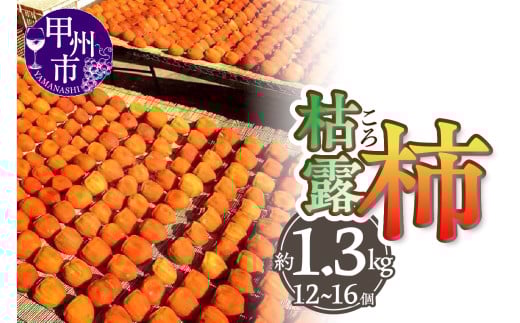 厳選！山梨県甲州市産 ころ柿 枯露柿 大 1号箱 約1.3kg 12～16個入り（THR）B17-810