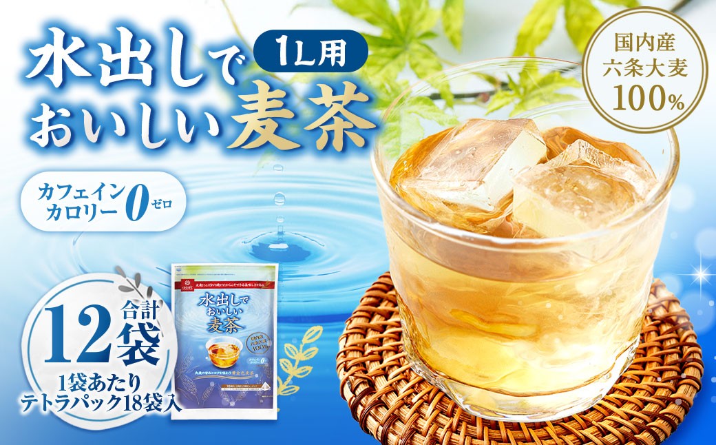 
                  【はくばく】水出しでおいしい麦茶 360g （ 18袋 ） × 12袋 ノンカフェイン ミネラル 補給 国産 麦茶 麦ちゃ むぎちゃ テトラパック 水出し
                