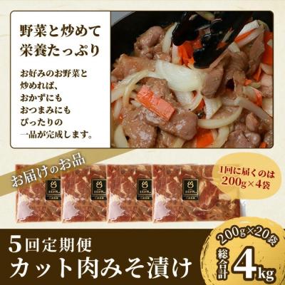 ふるさと納税 石垣市 【5回定期便】【石垣島ブランド豚】もろみ豚 カット肉 味噌漬け 合計4kg |  | 02