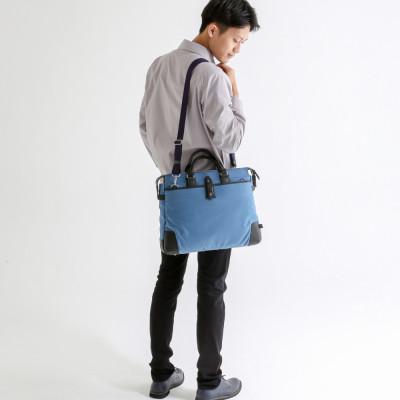 ふるさと納税 豊岡市 豊岡鞄　For The Blue Soft Briefcase Oブルー |  | 03