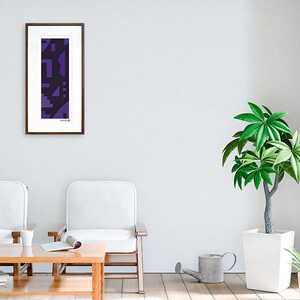 【絵画】 和紙アート 「静かな記憶２」 額装サイズ 300mmx600mm 阿波紙 【 アート インテリア 現代版画 】