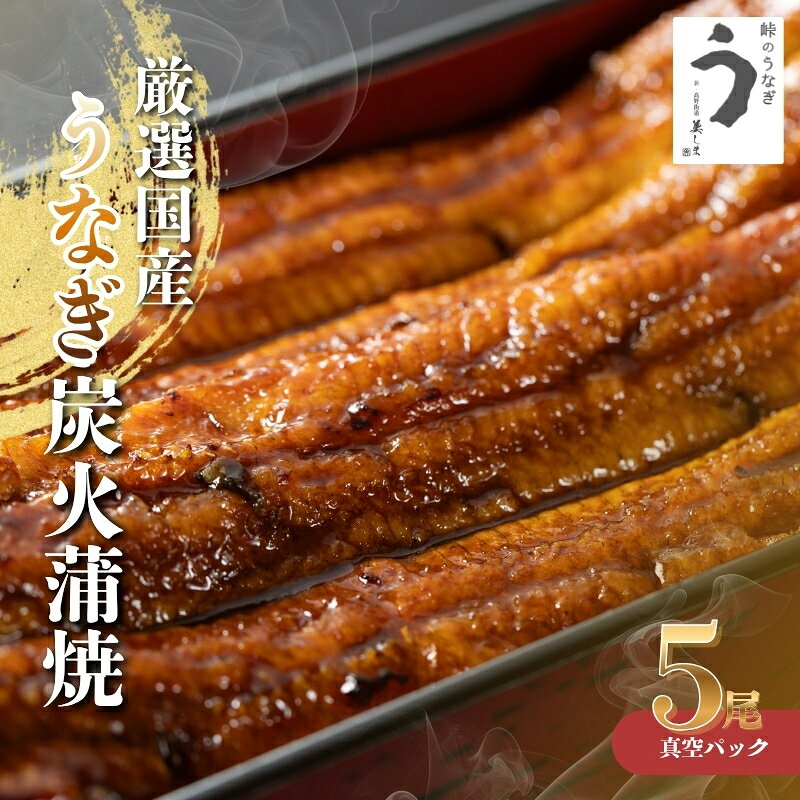 【ふるさと納税】 厳選国産うなぎ炭火蒲焼5尾 たれ・山椒付【順次発送】 | 鰻 魚介類 水産 食品 人気 土用の丑の日 関西 おいしい 美味しい 蒲焼き かばやき 鰻 ウナギ 五人前 家族 お祝い 集まり ご馳走 贅沢 おすすめ 送料無料