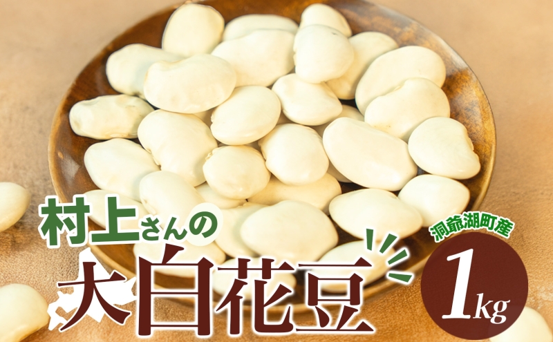 洞爺湖町産 白花豆 約1kg 2025年11月上旬から順次出荷 北海道産 高級 菜豆 ベニバナインゲン 花豆 豆 マメ まめ 大粒 大白花豆 国産 煮豆 スープ 調理 アレンジ お取り寄せ 北海道 洞爺湖町