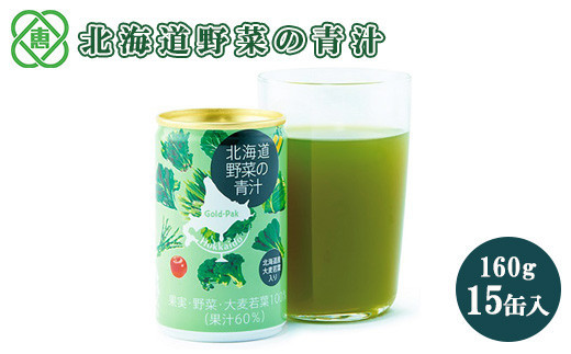 
北海道野菜の青汁160ｇ×15缶入 北海道 北海道産 恵庭市 恵庭 ふるさと納税 美容 健康 安心安全 青汁 大麦若葉 野菜 果実 15缶入【06000301】
