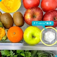 プラチナ触媒を利用した野菜・果物の鮮度維持グッズ『FT-eco Ball（エフテコボール）』1個｜茨城県土浦発！FT-ecoR触媒（エフテコ触媒）を活用した、野菜・果物の鮮度を守るアイテム。野菜・果物