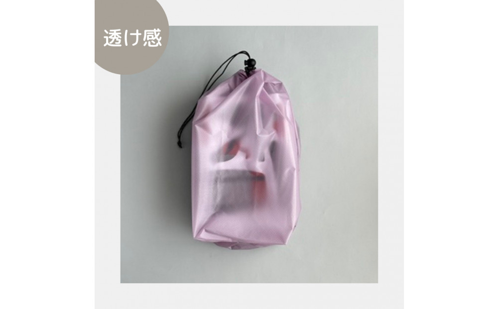 【L・5L・薄紫】 大きめナイロン巾着袋　スタッフバッグ　スタッフサック　バッグインバッグ　着替え袋