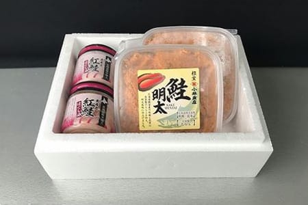 鮭フレーク80g×2瓶、鮭明太250g×2P A-18029