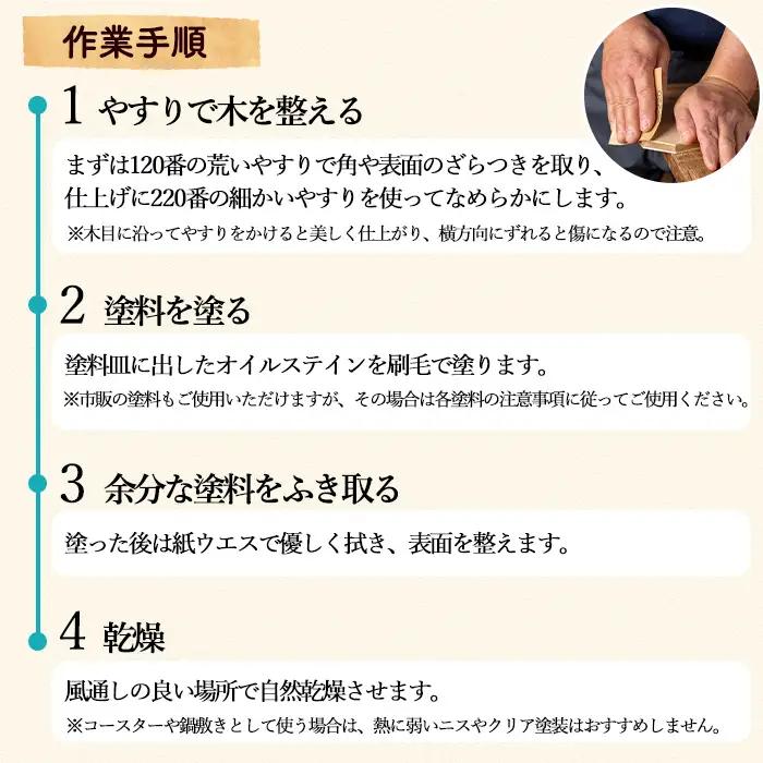 【0211412a】コースター＆鍋敷き製作体験キット(コースター2枚・鍋敷き1枚) コースター 鍋敷き 鍋 雑貨 工芸品 八角形 木製 インテリア 体験 キット DIY 【林田木工】