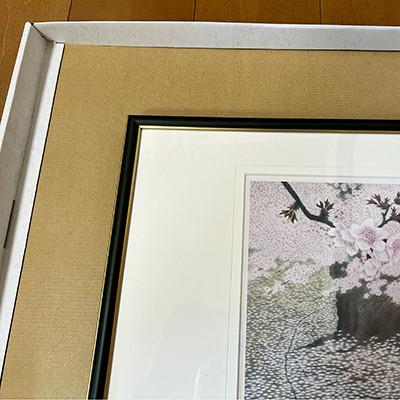 ふるさと納税 佐野市 安藤勇寿「花びらの画用紙」額入画(大) |  | 01