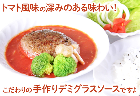 長期保存のできるおいしいハンバーグセット【レトルト ハンバーグ 180g 固形量 120g 8個 牛肉 豚肉 手作り デミソース 非常食 長期保存 島根県産 肉 100% 国産 大田市 贈答 ギフト】