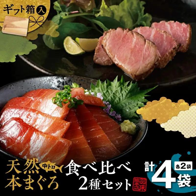 天然本まぐろ 中とろ 2種 食べ比べ セット（C209） M019-023 冷凍 マグロ