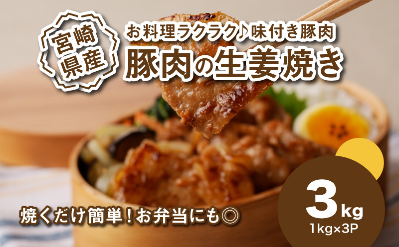 
            簡単調理 宮崎県産豚肉の生姜焼き 3kg K16_0153
          