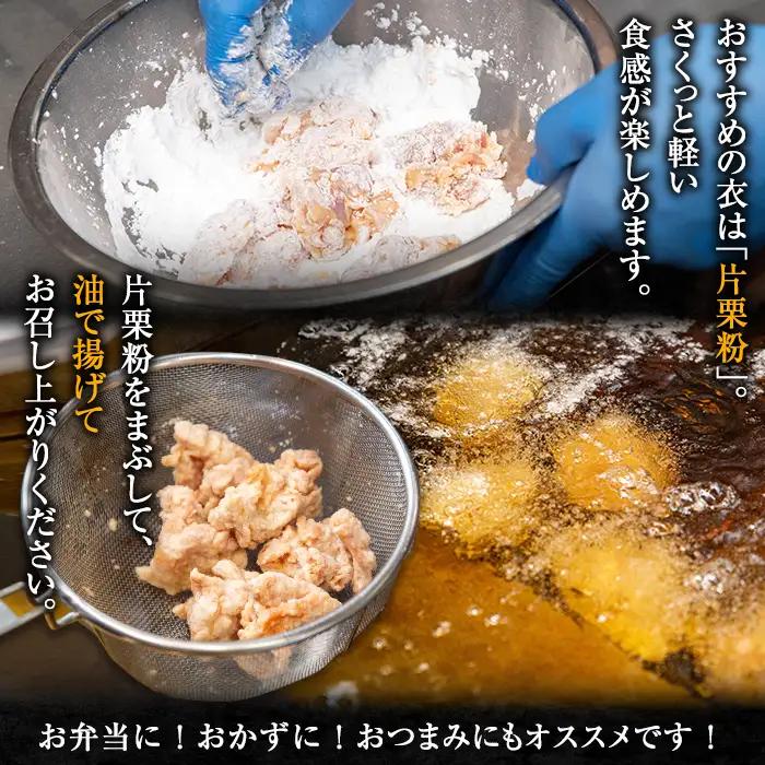 i1074 《毎月数量限定》鹿児島県産 南国元気鶏のから揚げ (計4袋 / うま塩・甘め醤油 各2袋) から揚げ 鶏肉 鶏 唐揚げ からあげ 塩味 醤油味 真空包装 冷凍 おかず 惣菜 国産 【味処 