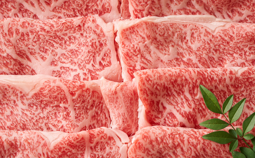 【3か月定期便】艶さし！【A4～A5】佐賀牛しゃぶしゃぶすき焼き用(ロース肉・肩バラ・モモ肉) 1kg(500g×2P)×3回【肉 牛肉 ブランド牛 黒毛和牛 ふるさと納税】(H112163)