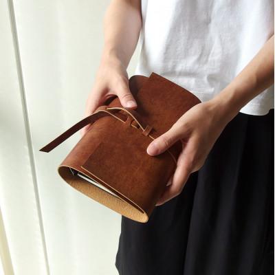 ふるさと納税 高槻市 【KAKURA】紐巻きバイブルシステム手帳 アンティークブラウン