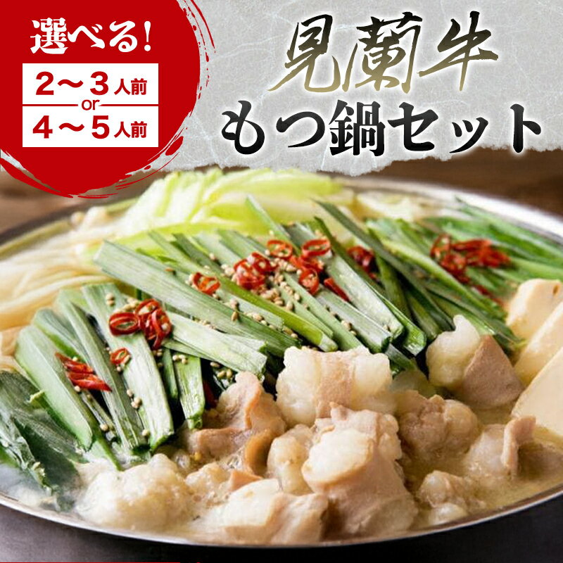 【ふるさと納税】【選べる！セット】見蘭牛もつ鍋セット