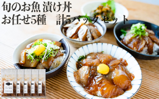 
旬 の お魚 漬け丼 お任せ 5種 計5パックセット
