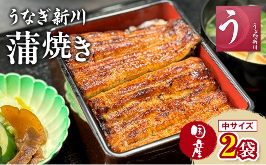 
                  うなぎ 新川 蒲焼き 中サイズ 2袋 蒲焼 うなぎの蒲焼 国産 国産うなぎ 冷凍 冷凍配送
                