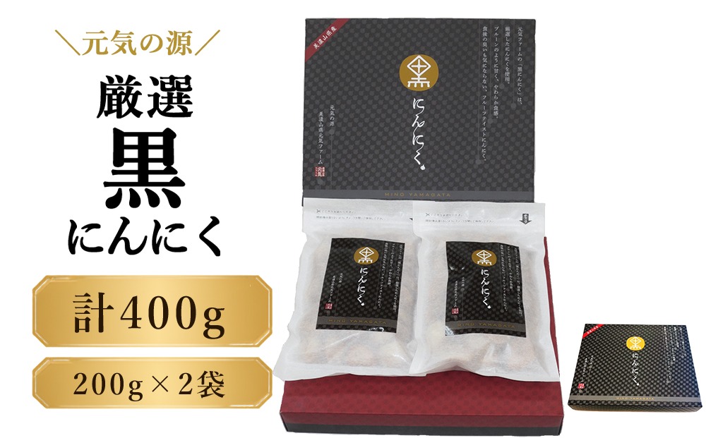 元気の源　厳選黒にんにく計400g  [No.047]