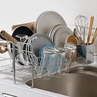 吸水 水切りラック スライドタイプ 吸水トレイ 燕三条製 キッチン用品 bwsSELECTION [ビーワーススタイル]