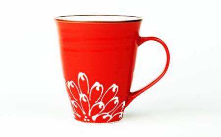 【波佐見焼】一珍菊 マグカップ （青・赤） ペアセット 食器 皿 【山下陶苑】 [PC42] 波佐見焼