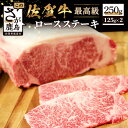 【ふるさと納税】最高級 佐賀牛 ロースステーキ 合計250g 125g×2枚 和牛 肉 佐賀 牛肉 ステーキ 佐賀県 鹿島市 冷凍 こだわり ご褒美 人気 おすすめ 美味しい 贅沢 送料無料 C-92