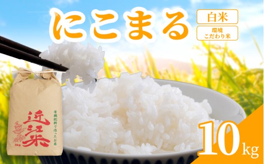 【 新米予約 】 新米 令和8年産 にこまる 10kg 白米 米 R8 年産 2026年産 国産 農家直送 環境こだわり お試し用 単品 小分け 単品 お米 こめ おこめ ライス コメ 精米 おいしい 産地直送 人気 おすすめ 10キロ kome okome 2026年産 送料無料 滋賀県 日野町 育農舎 [IN031_R8]
