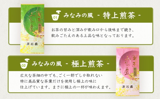 お茶の老舗“厚石園”の特選深蒸しセット【極上・特上 計3パック】緑茶 B3−30【1166623】